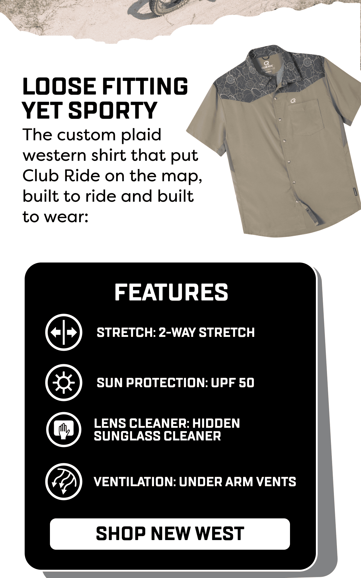 The custom plaid western shirt that put Club Ride on the map, built to ride and built to wear: