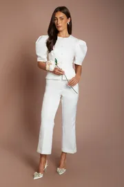 Hen Matte Satin Tailored Trouser