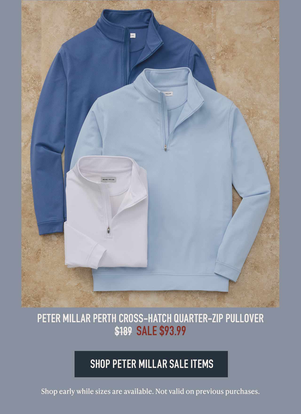Shop Peter Millar sale styles — only at Westport Big & Tall