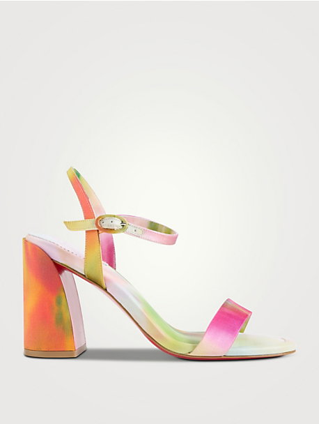 Jane Silk Sandals In Botanica Print
