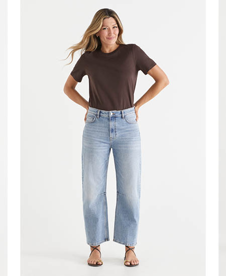 Tapered Barrel Jean - Light Wash