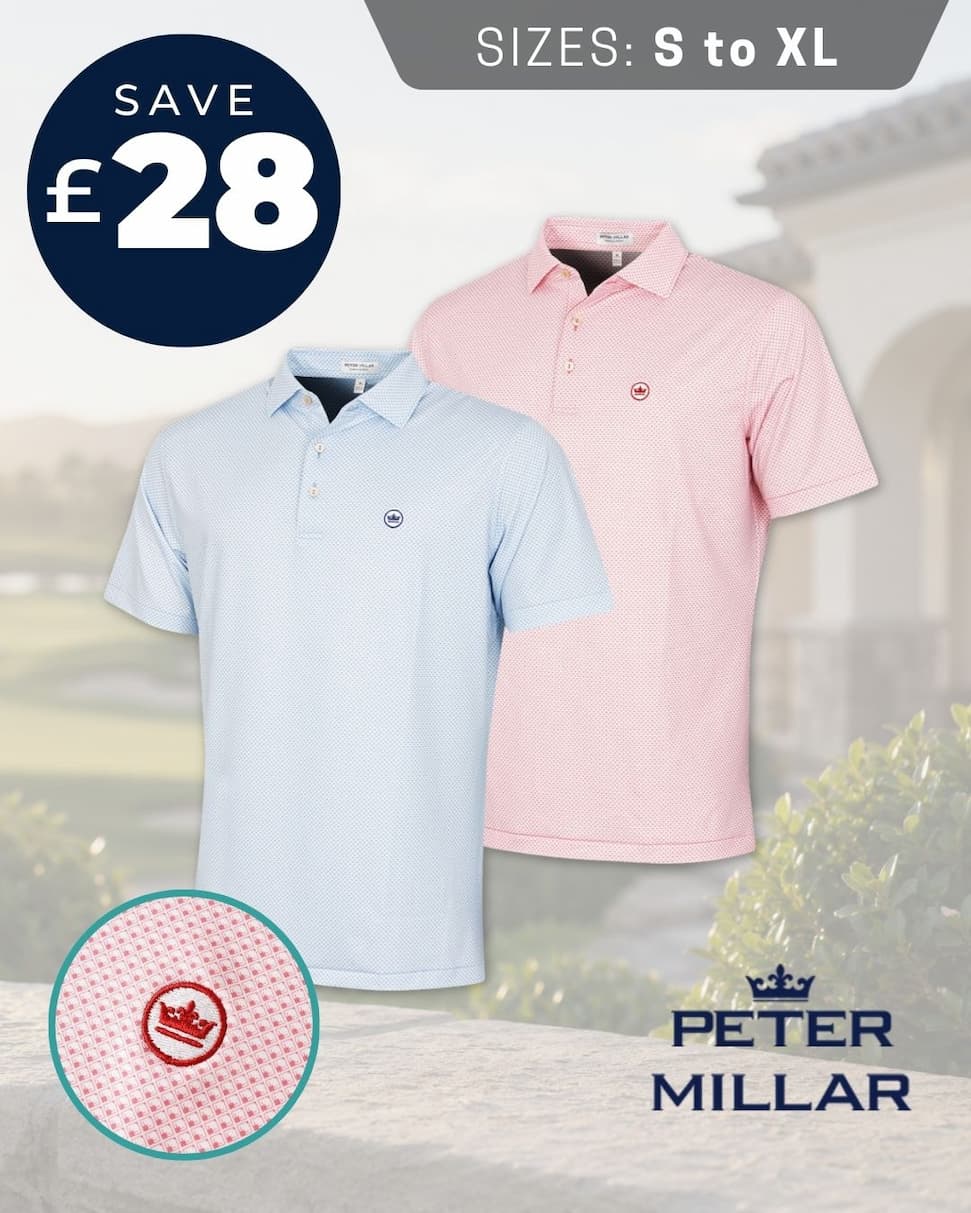 Peter Millar Mens 2026 Medina Performance Stretch Wicking Golf Polo Shirt