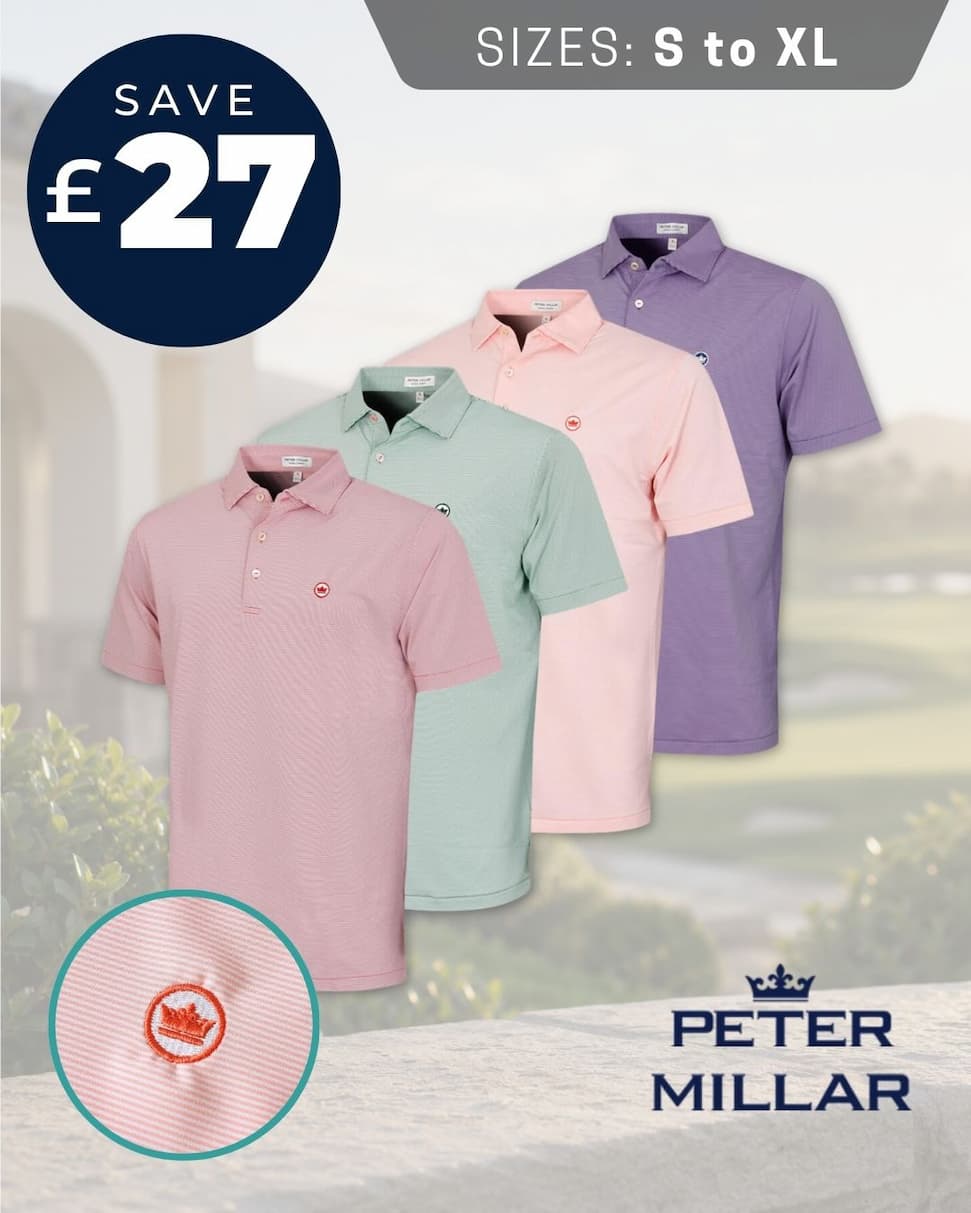 Peter Millar Mens 2026 Jubilee Performance Wicking Stretch Golf Polo Shirt