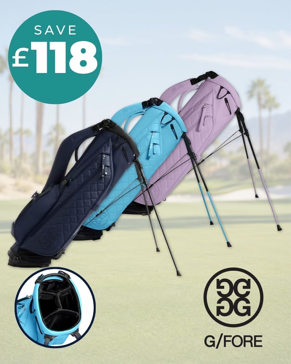 G/Fore Mens Daytona Plus Carry 4-Way Top 6 Pockets Rain Hood Golf Bag