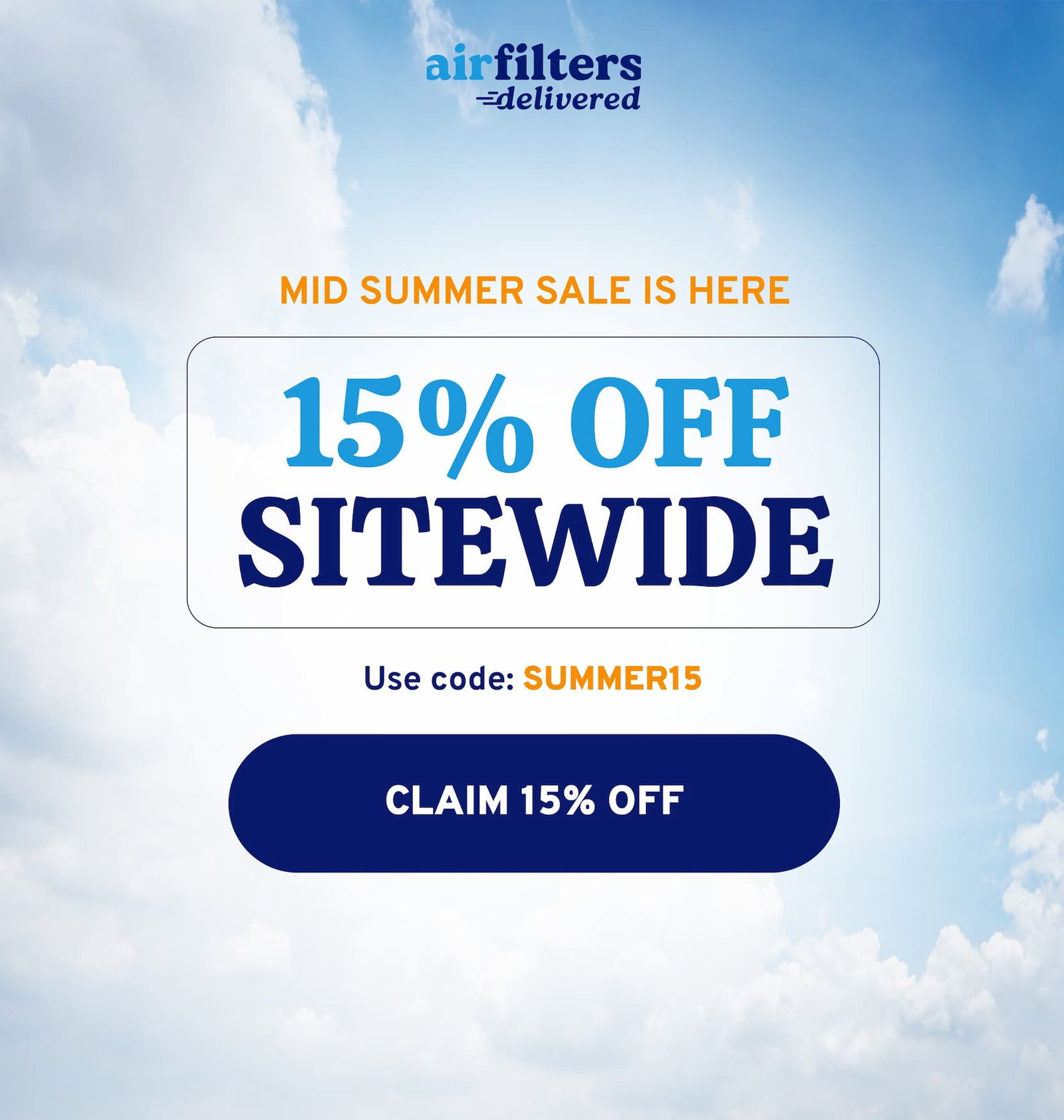 Mid summer sale is here. 15% off sitewide with code: SUMMER15 