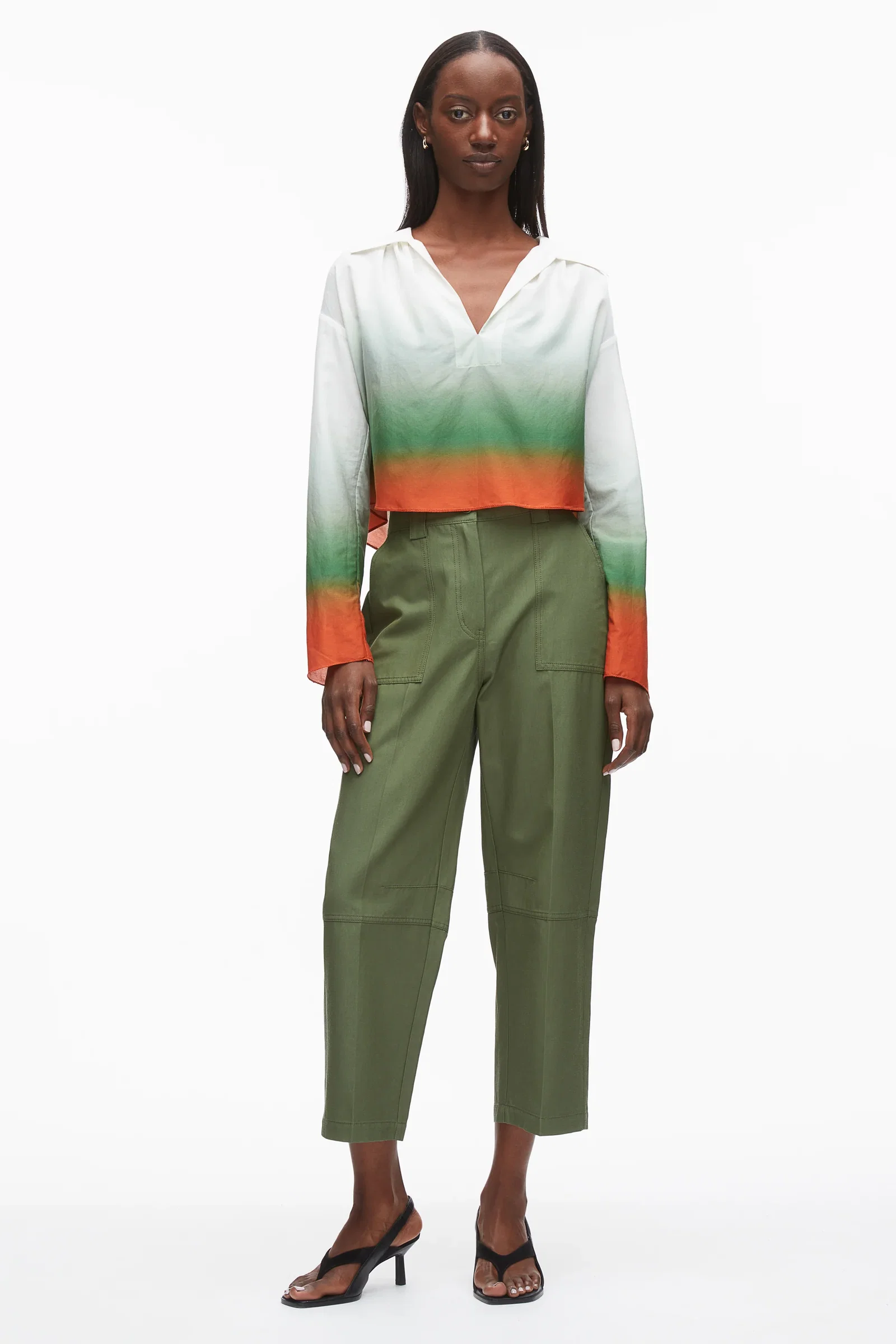 Image of Ombré Voile Flounce Top