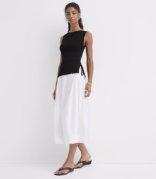 Side Tie Sweater Tank Top