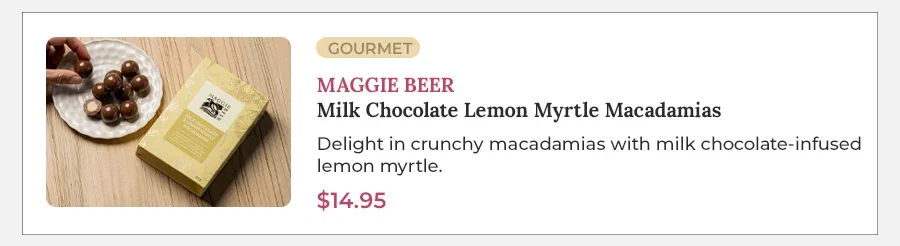 Maggie Beer Milk Chocolate Lemon Myrtle Macadamias