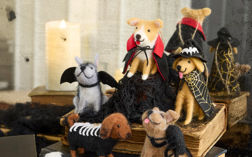 Trick-or-Treat Halloween Felt Ornament Collection