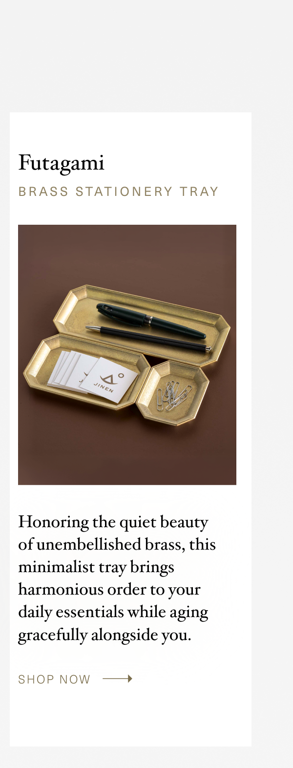 Futagami Brass Stationery Tray