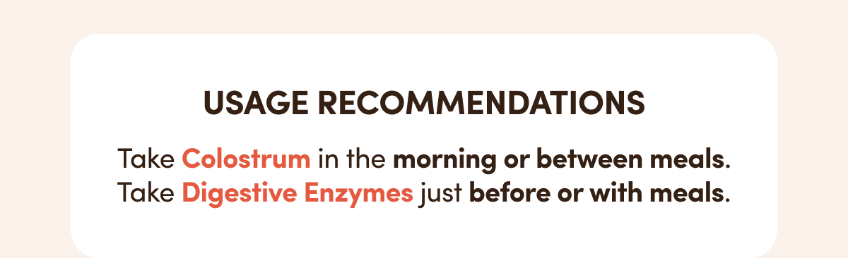 USAGE RECOMMENDATIONS