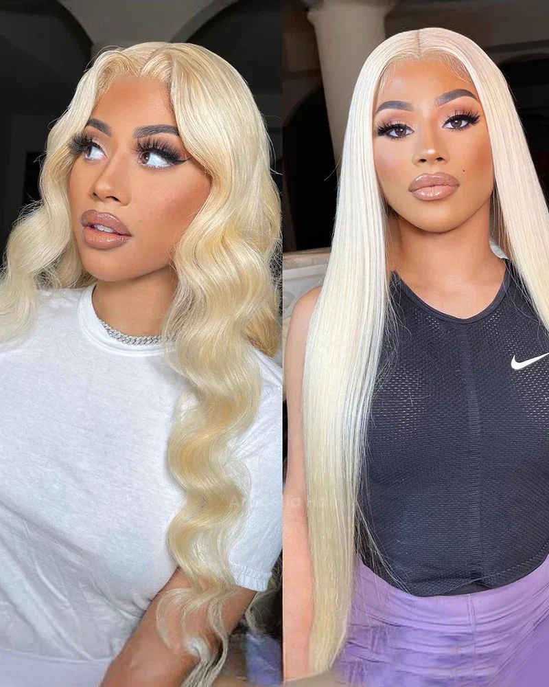 Arabella 【30" Super Sale】 6x5 invisible knots & 13x4 Frontal Lace 613 Blonde Straight Wig Invisible Knots