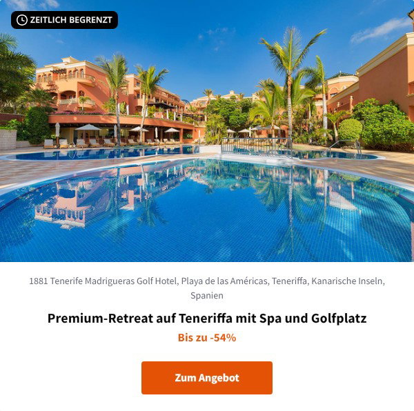 Premium-Retreat auf Teneriffa mit Spa und Golfplatz