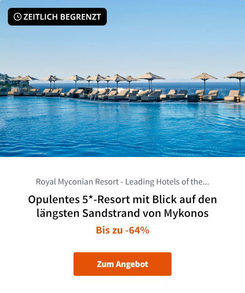 Opulentes 5*-Resort mit Blick auf den längsten Sandstrand von Mykonos