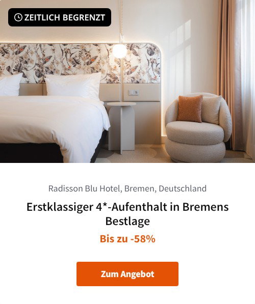 Erstklassiger 4*-Aufenthalt in Bremens Bestlage