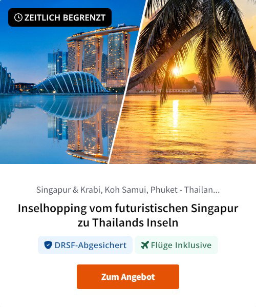 Inselhopping vom futuristischen Singapur zu Thailands Inseln
