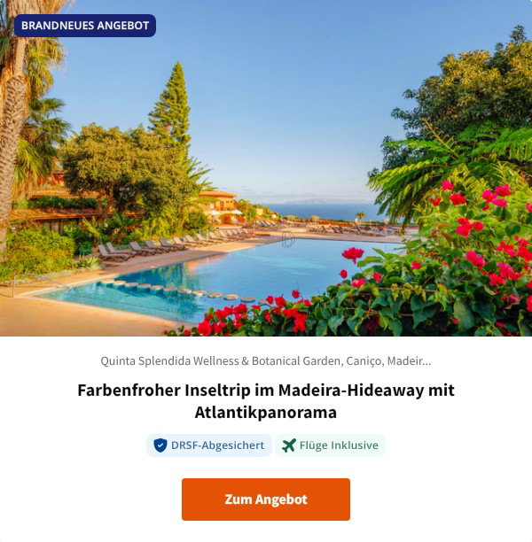 Farbenfroher Inseltrip im Madeira-Hideaway mit Atlantikpanorama