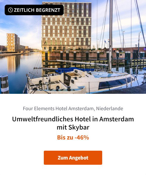Umweltfreundliches Hotel in Amsterdam mit Skybar