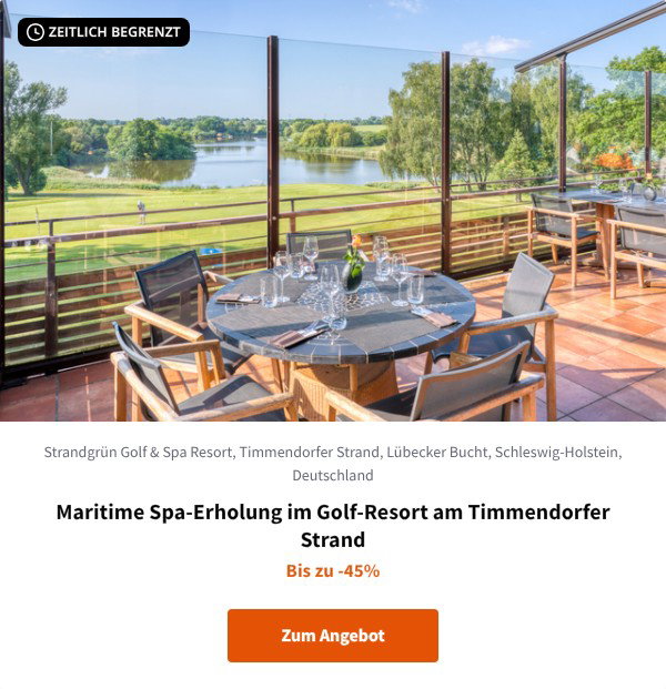 Maritime Spa-Erholung im Golf-Resort am Timmendorfer Strand
