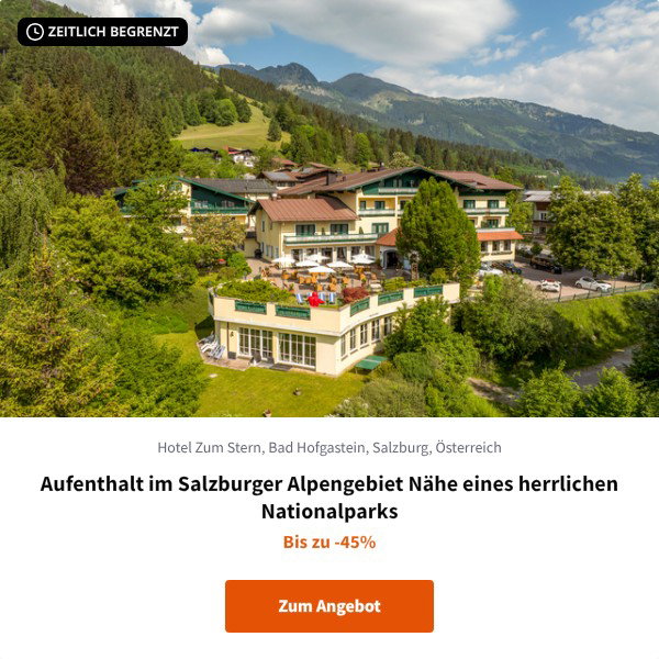 Aufenthalt im Salzburger Alpengebiet Nähe eines herrlichen Nationalparks
