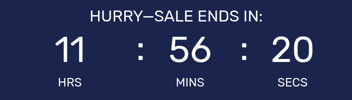 Countdown timer for Night Owl Sale.