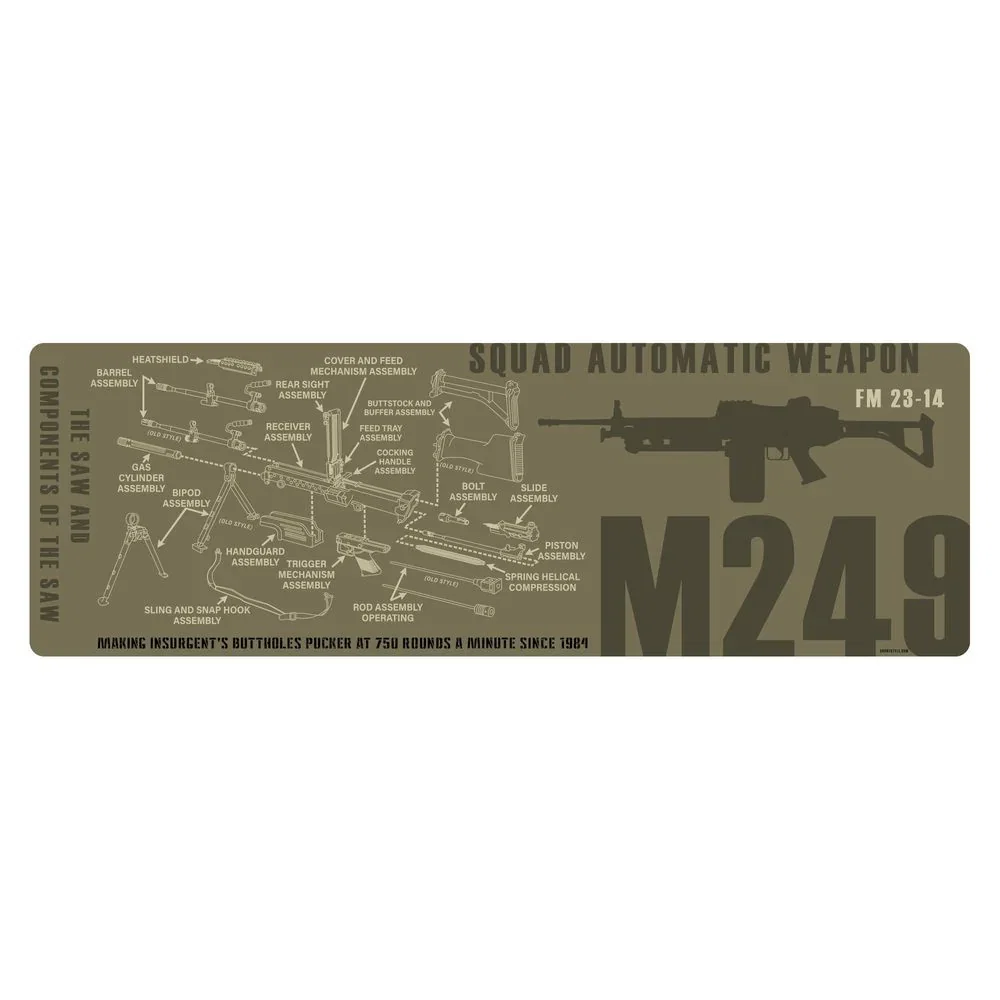Image of M249 Gun Cleaning Mat 36"x12"