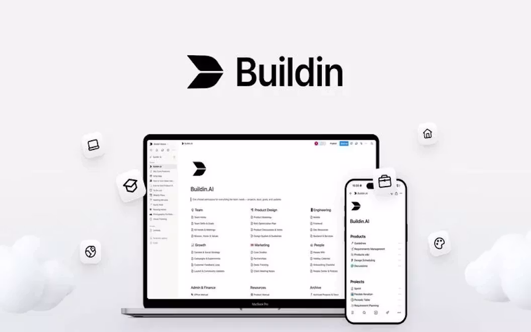 Buildin – Manage Docs, Projects & Paid Content With AI-Native Workspace
