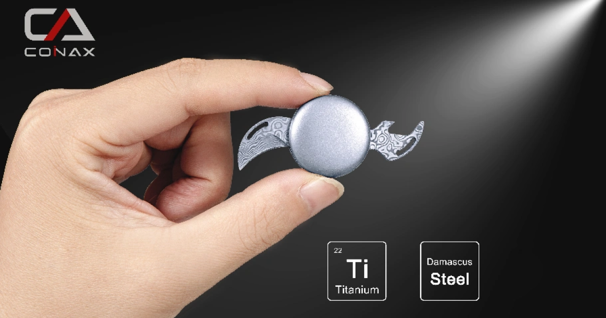 COINAX:Coin-Sized Magnetic Ti EDC Knife & Fidget Tool