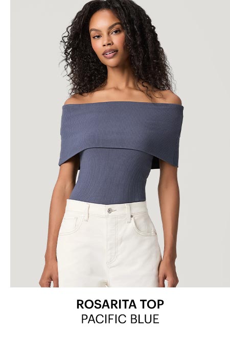 Rosarita Top in Pacific Blue.