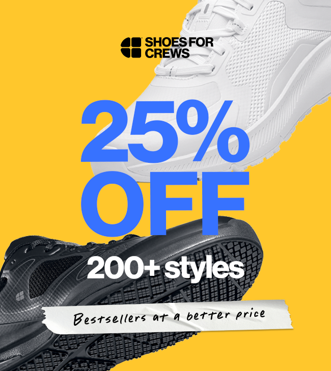 25% OFF 200+ Styles