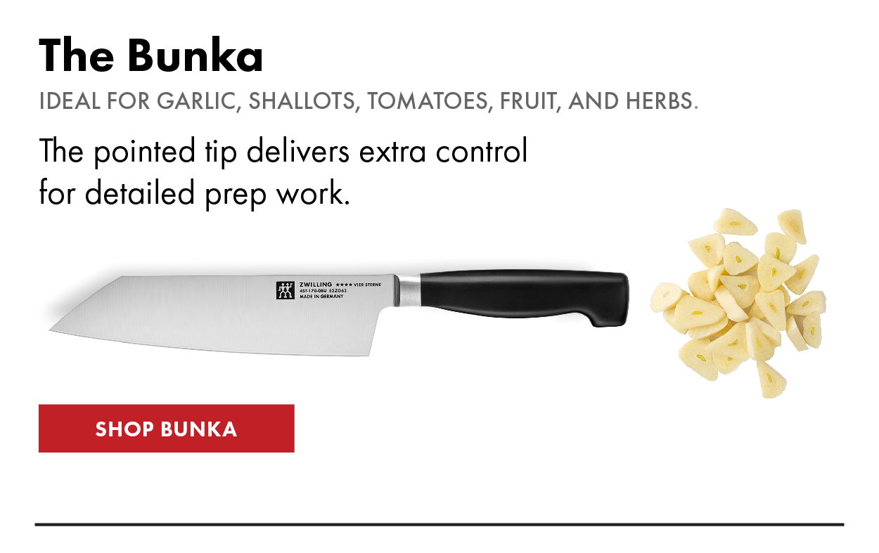 The Bunka: Ideal for garlic, shallots, tomatoes, fruit and herbs.