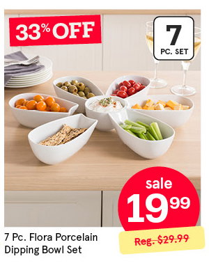 KSP Flora Porcelain Chip & Dip (White)