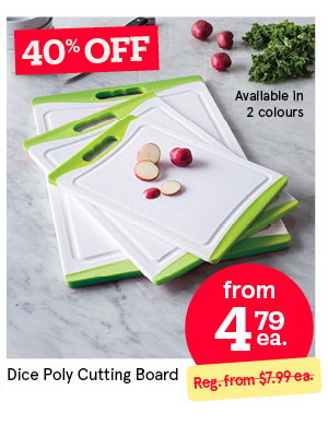 Dice Small Poly Cutting Board