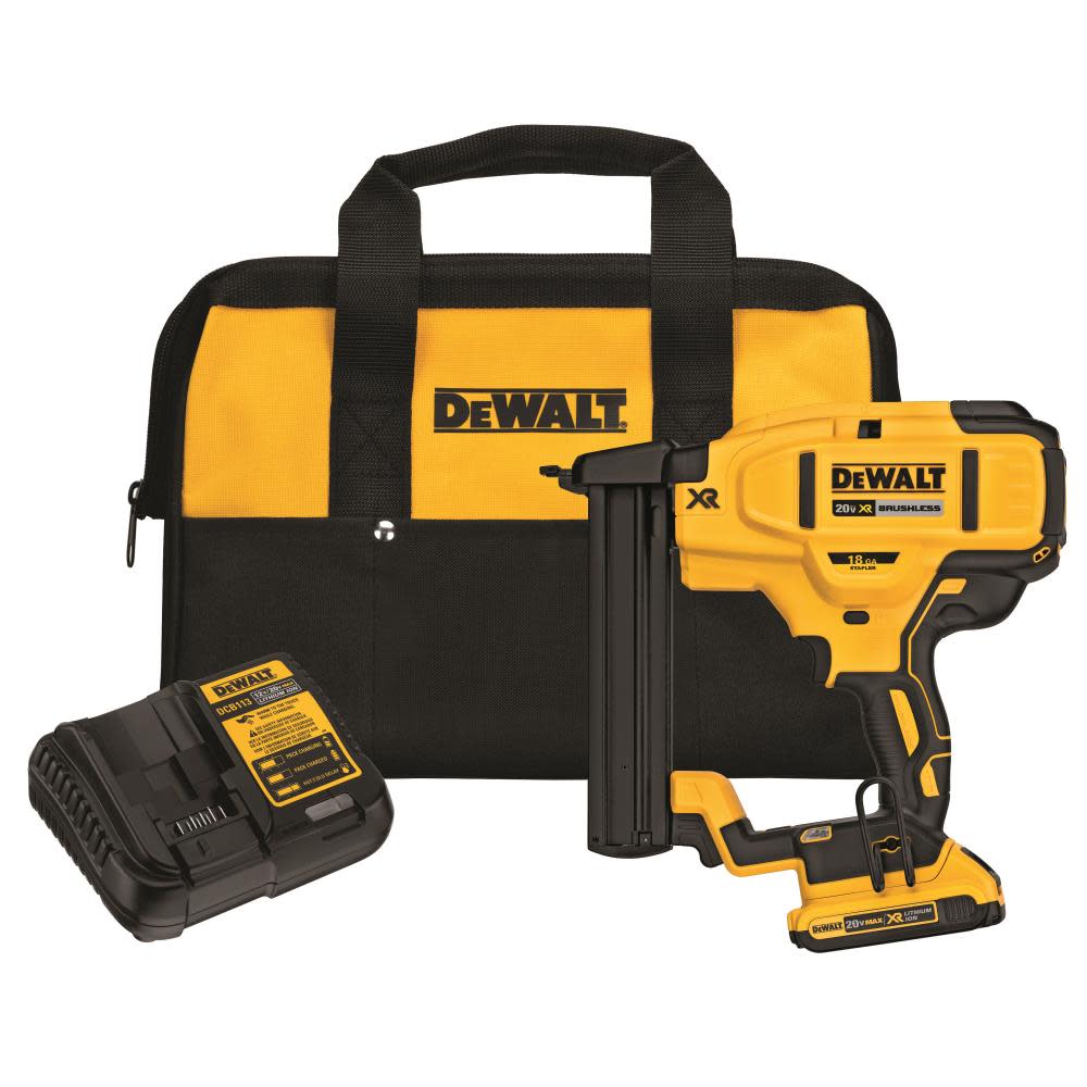 DEWALT 18 Gauge Narrow Crown Stapler Kit