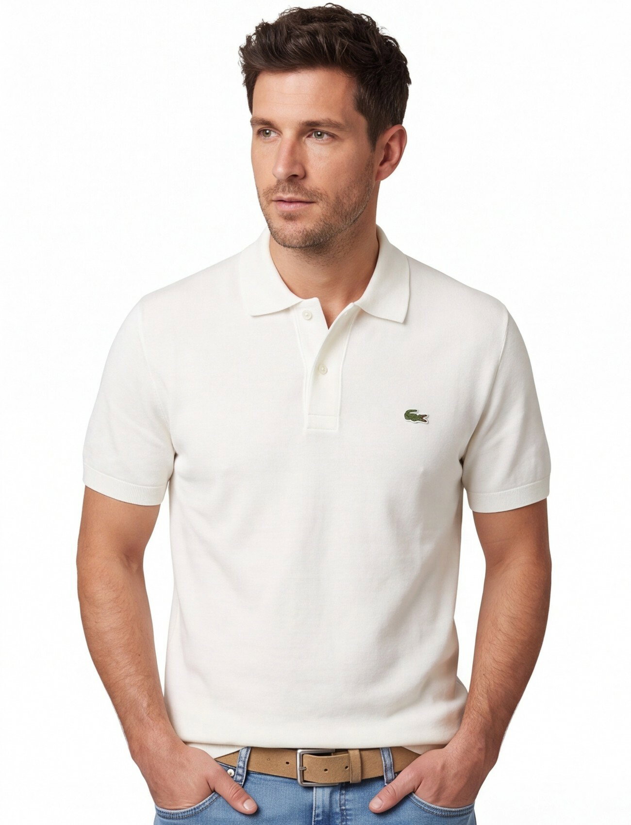Lacoste poloshirt wit 100% katoen