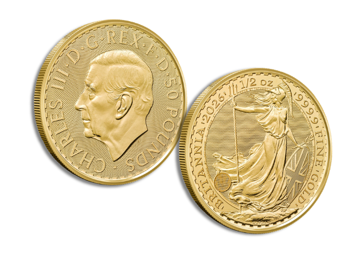 2026 1/2 oz British Gold Britannia Coin (BU)