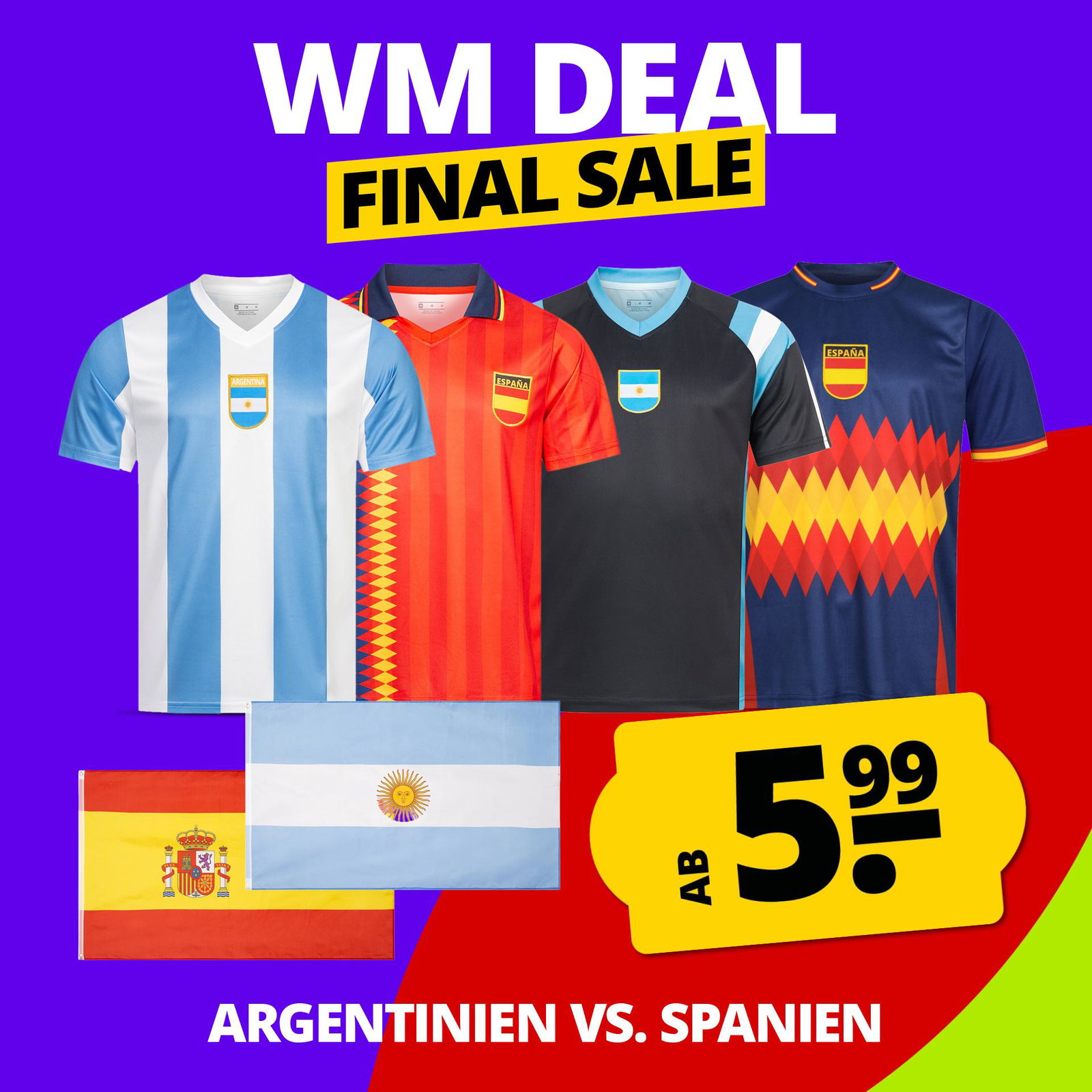 Argentinien vs Spanien Finale Sale