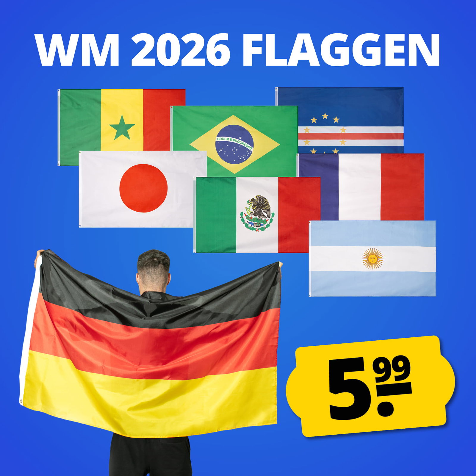 Deutschland Flagge MUWO "Nations Together" 90 x 150 cm