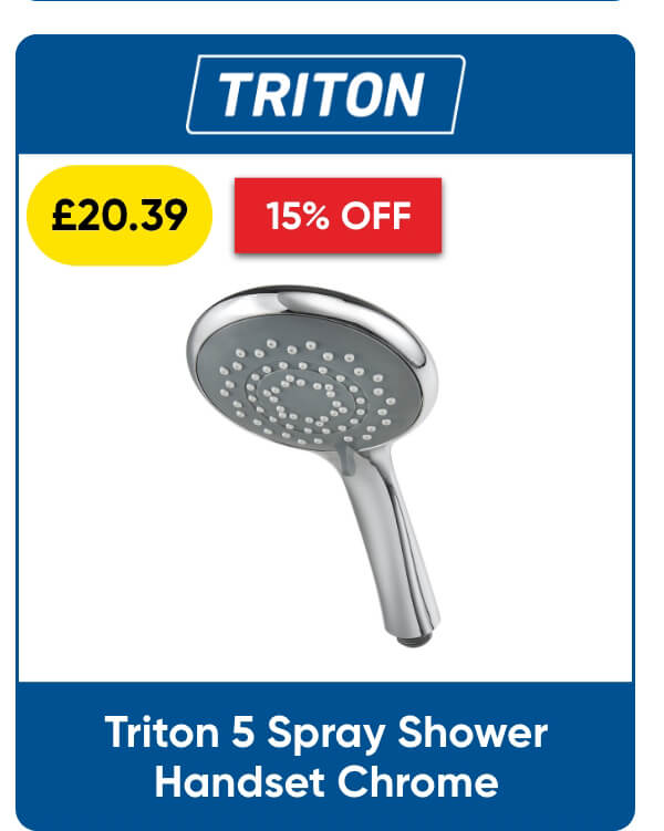 Triton 5 Spray Shower Handset Chrome