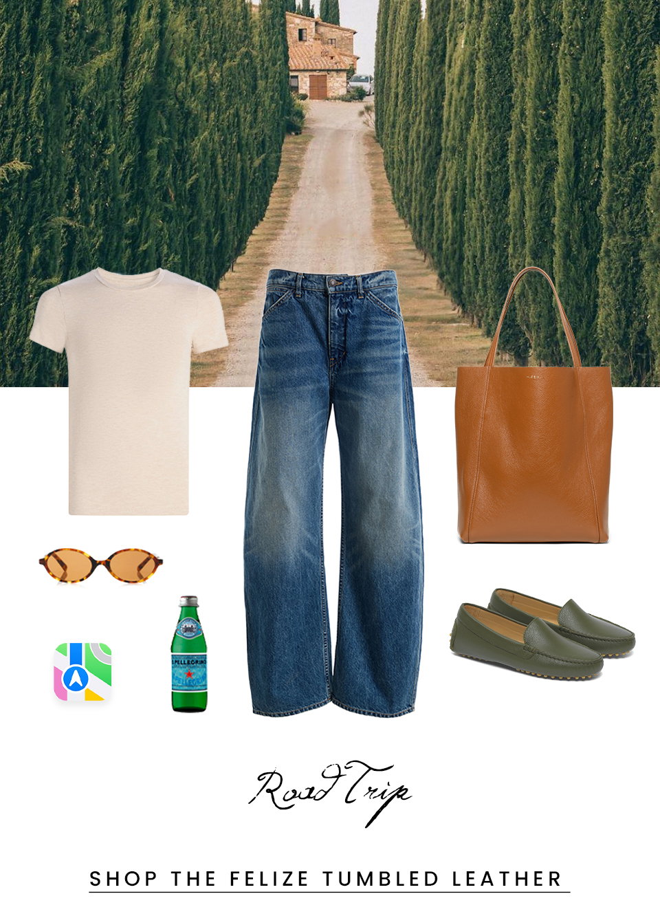 < Shop The Felize Tumbled Leather > 