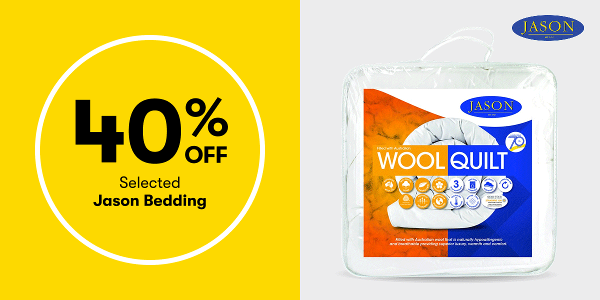 Up to 40% OFF selected Jason and 20% OFF Protect-A-Bed Bedding