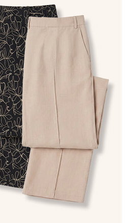 Linen Mix wide leg trousers