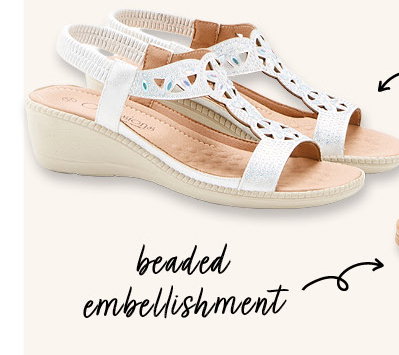 cushion walk iridescent detail sandals