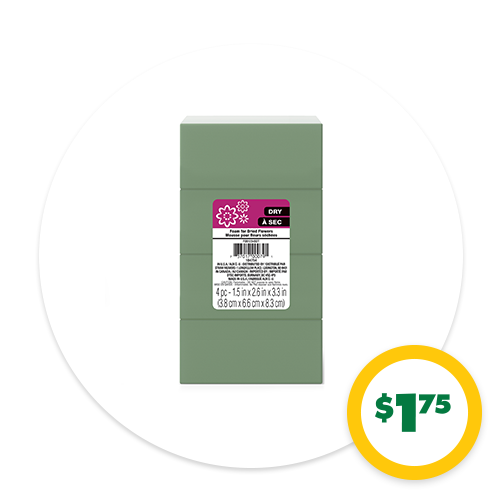 $1.75 4-pc. Green Floral Foam Blocks