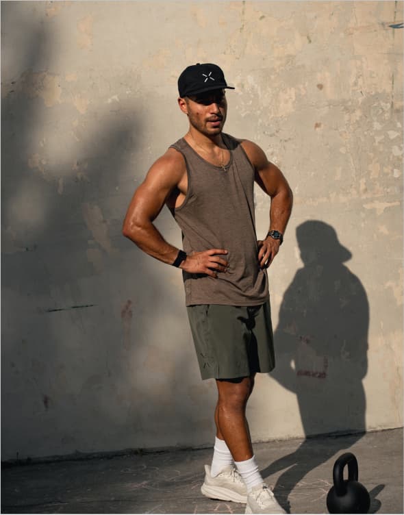 OD Green Interval Running Tank Top