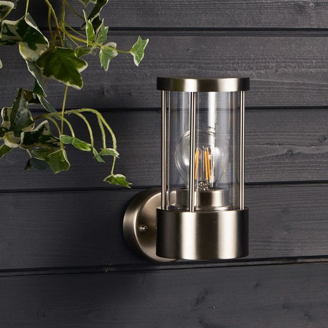 Ascott Single Light Outdoor Wall Fitting In Stainless Steel Finish