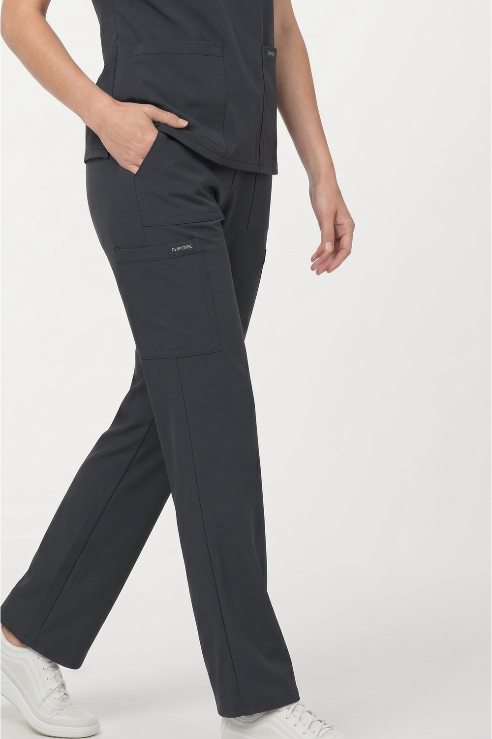Image of Cherokee Ultra Women's Straigtht Leg Trouser, Pewter