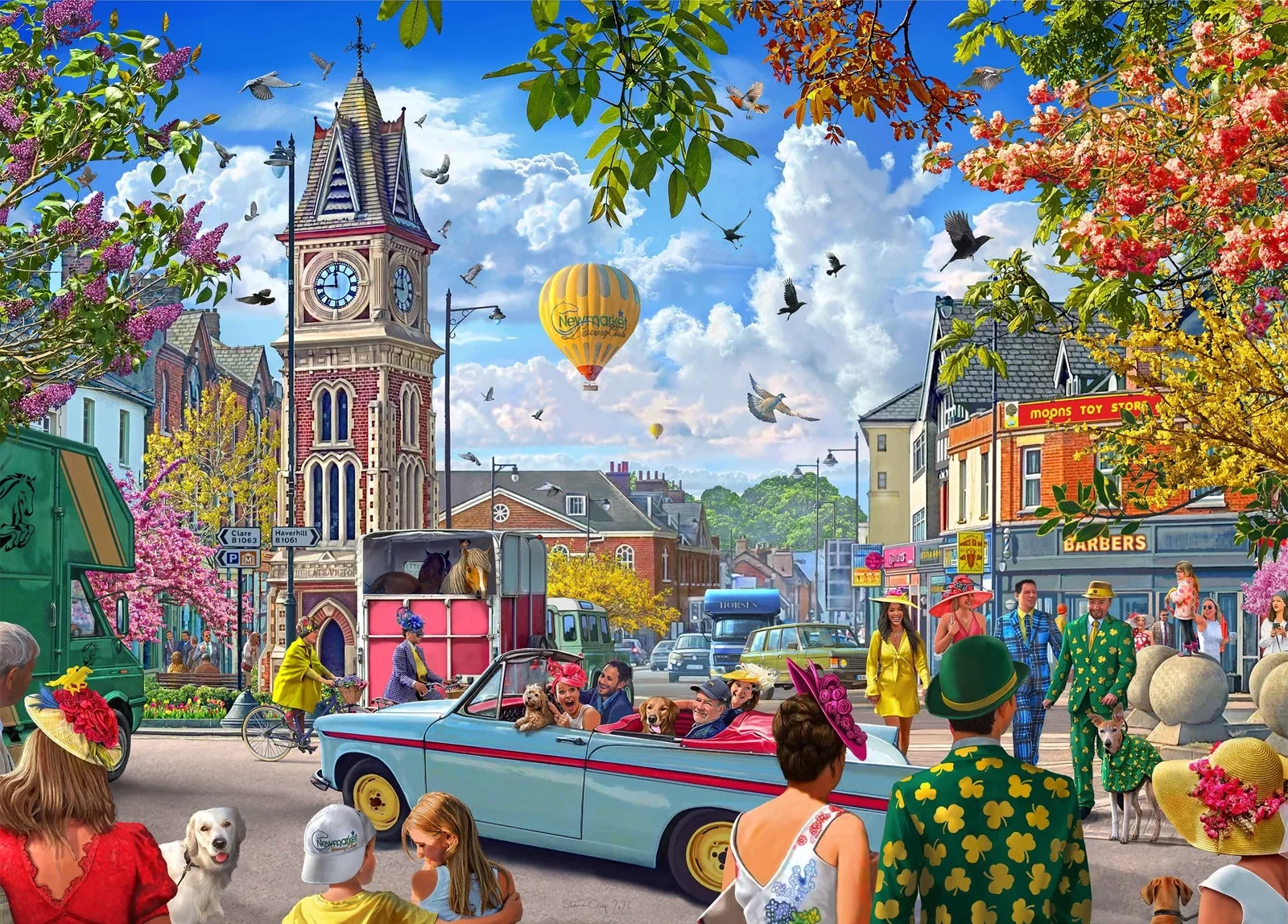 Image of Off to the Races at Newmarket 1000 Piece Jigsaw Puzzle