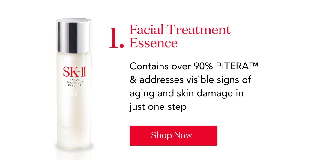 1. Facial Treatment Essence  Contains over 90% PITERA™ and addresses visible signs of aging and skin damage in just one step.  Shop now