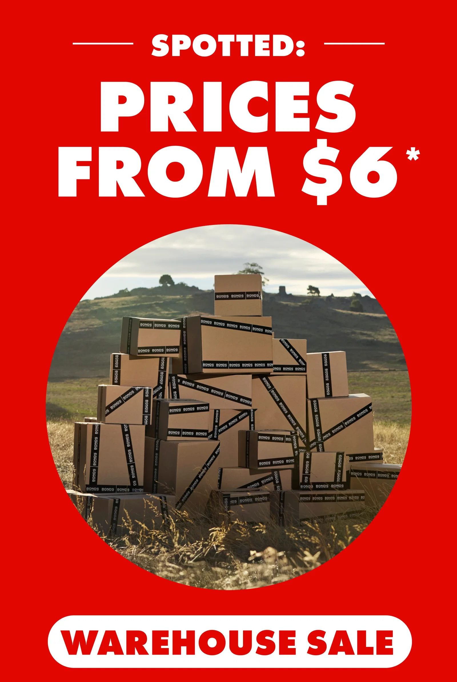 Spotted Prices From $6. Warehouse Sale